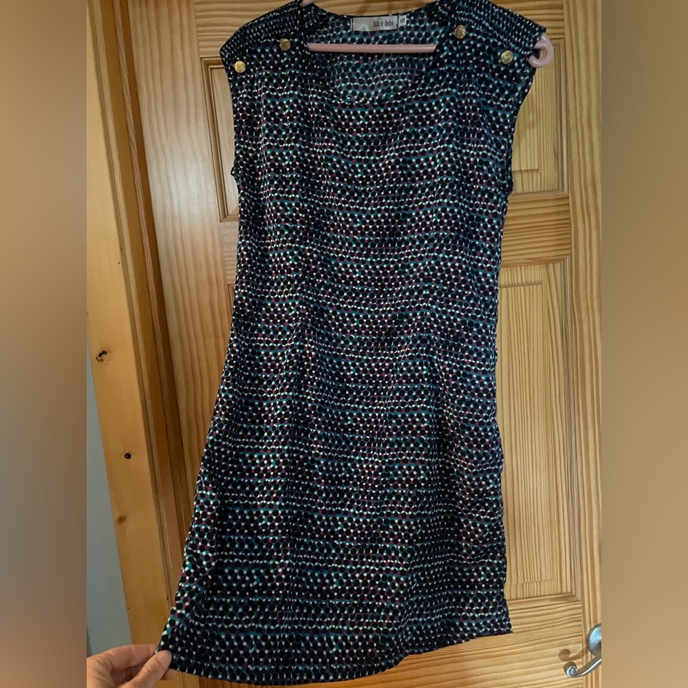 Mini dress. Size small silky and cute. Side hidden zipper